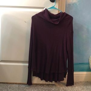 ✨burgundy tight turtle neck long sleeve✨